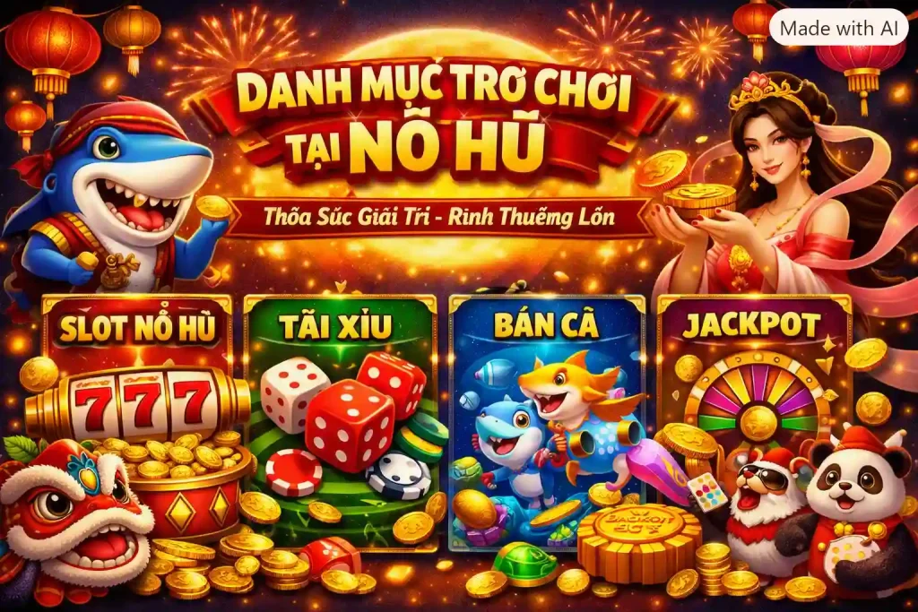 Danh mục các trò chơi có tại Nổ hũ